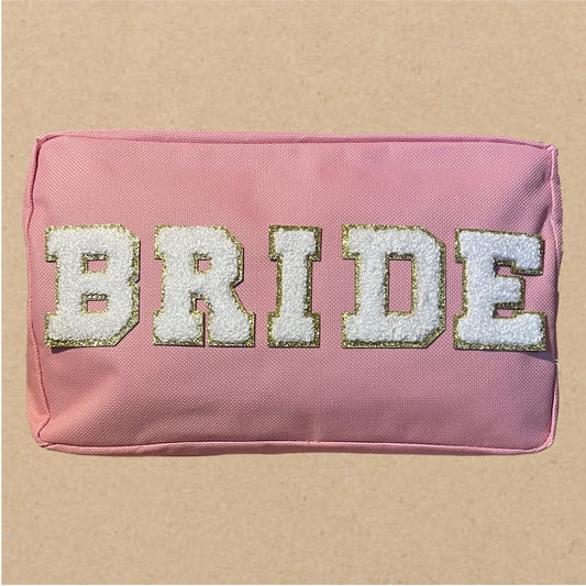 Pink  Canvas BRIDE MAKEUP BAG