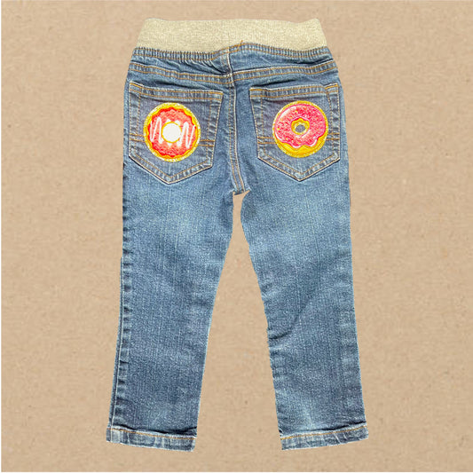 Repurposed Dark Denim DONUT JEANS